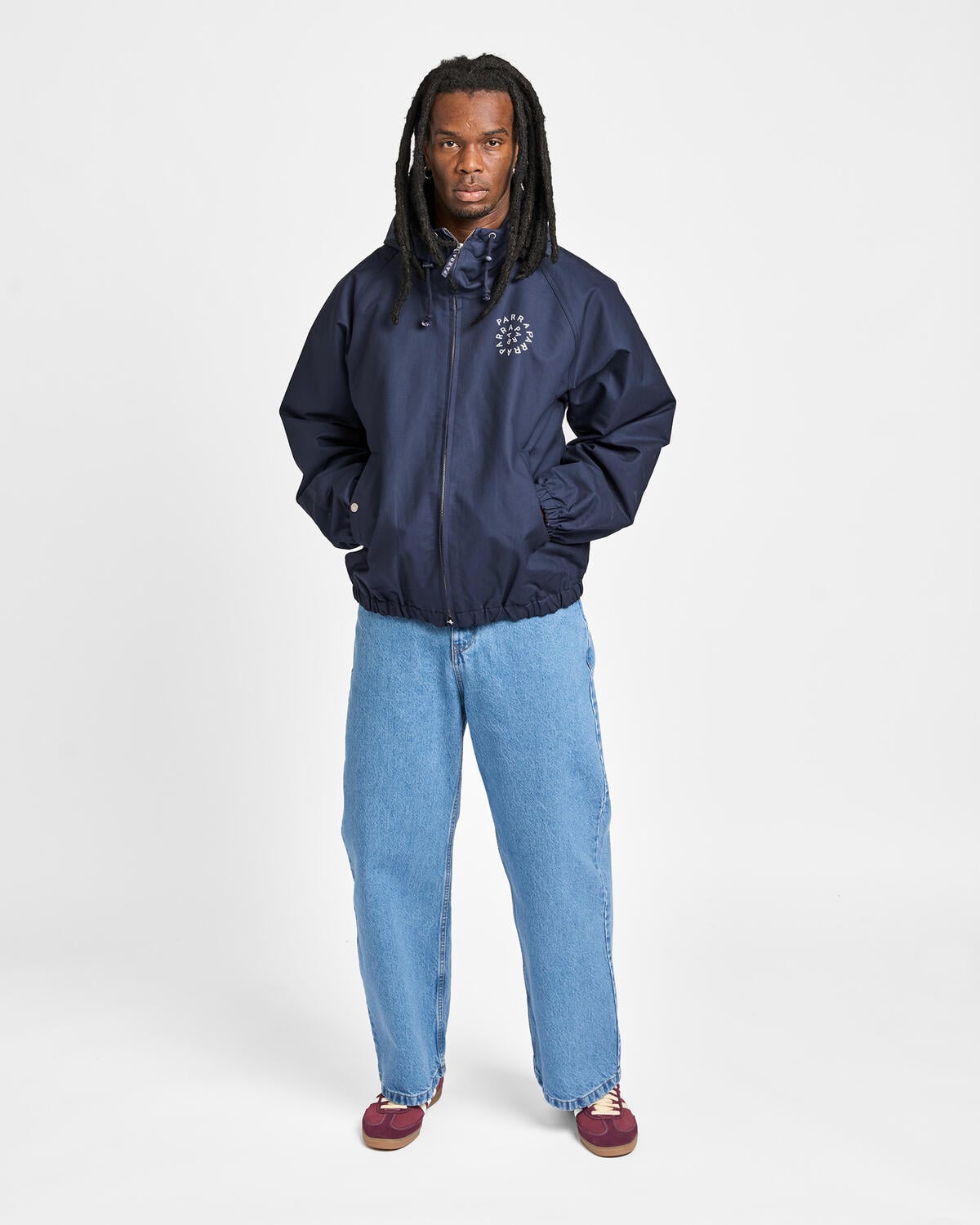 by Parra Circular rain logo cotton shell jacket | 56175 | AFEW STORE